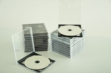 Fototapeta  - CD or DVD with boxes