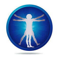 Vitruvian man icon