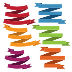 Wall Mural - set of old ribbon banner,illustration