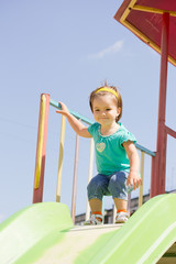 Childrens playground area in summer