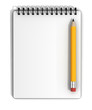 Blank Notepad and Pencil