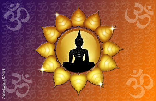 Board z aluminiowym obramowaniem Symbol om i Budda