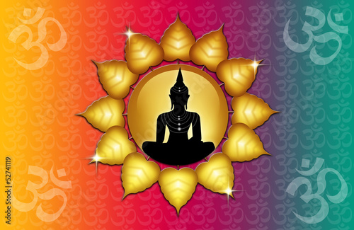 Board z aluminiowym obramowaniem Symbol om i Budda