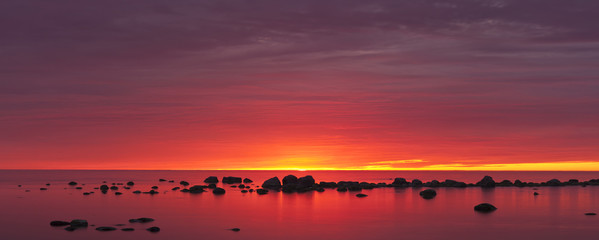 Beautiful sunset at sea