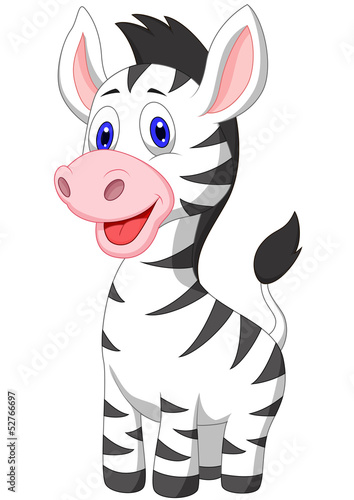 Naklejka dekoracyjna Cute baby zebra cartoon