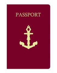 Canvas Print - Ancre dans un passeport