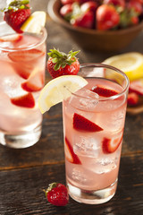 Refreshing Ice Cold Strawberry Lemonade