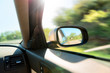 © Yeamake - rear-view mirror of car
