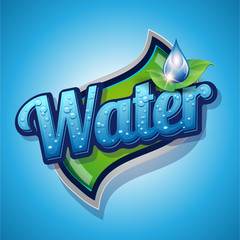 Sticker - Drinking and Water Label vector