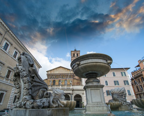 Sticker - Rome, Italy. Beautiful architectural detail of a famous city squ