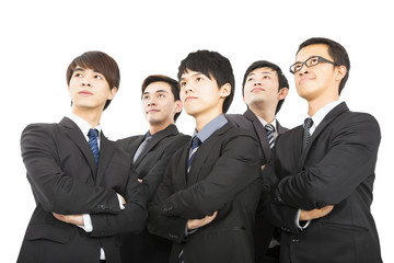 young asian business team standing together