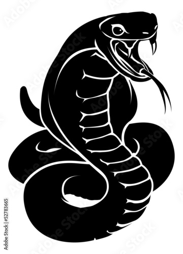 Naklejka dekoracyjna Stylised snake illustration