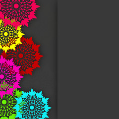 Sticker - Beautiful abstract background with flowers.