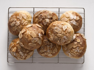 Poster - golden almond buns