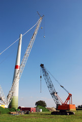 Wall Mural - constuction windturbine