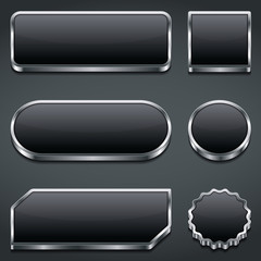 Blank Dark Buttons
