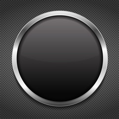 Round Frame on Metal Background