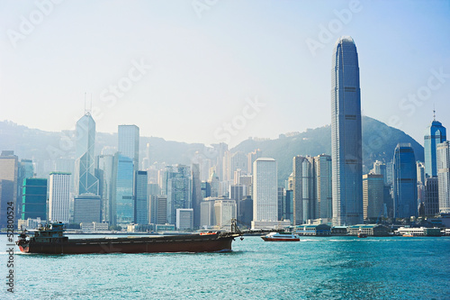 Obraz na płótnie canvas trzyczęściowy "tryptyk" Transport w hongkongu
