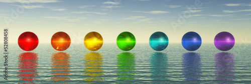Chakra Spheres Wallpaper Mural