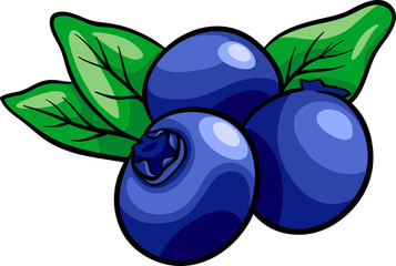 Wall Mural - blueberry fruits cartoon illustration