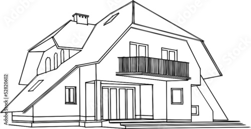 Naklejka Szkic Domu 5