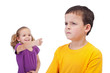 © Ilike - School bullying concept with girl mocking boy