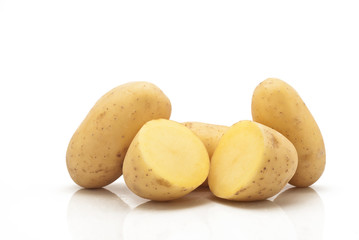 New potatoes isolated