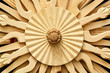 Wood carving in the shape of sun in oriental style