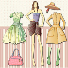 Paper Doll With Clothes