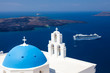 © Ian Woolcock - Blue Dome Church Santorini Greece