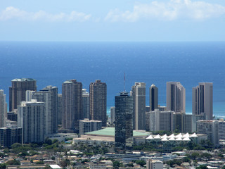 Wall Mural - Convention Center, Waikiki, and Honolulu Landscape