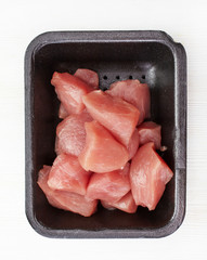 Poster - raw pork meat pieces