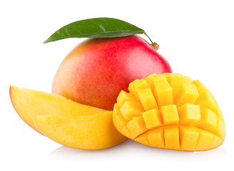 Wall Mural - mango fruit isolated on white background