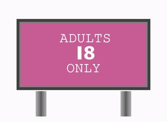 Poster - Contenu pour adultes dans un panneau publicitaire