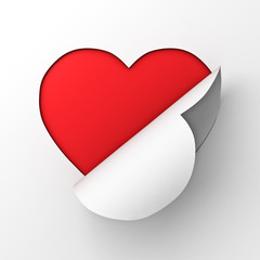 Aufkleber - Red heart shape sticker illustration