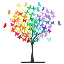 Butterflies Rainbow Tree