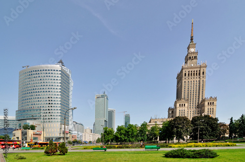 Naklejka samoprzylepna Pałac kultury, warszawa, polska