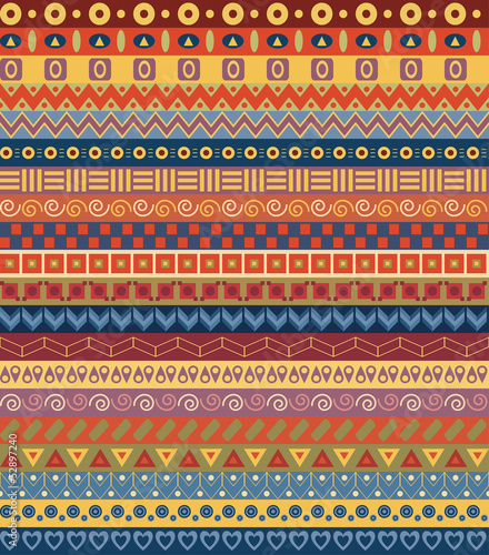 Obraz na płótnie canvas Tribal striped seamless pattern.