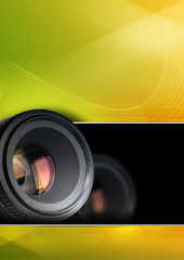Poster - Photographic background with lens