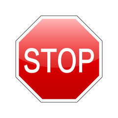 vector stop sign red