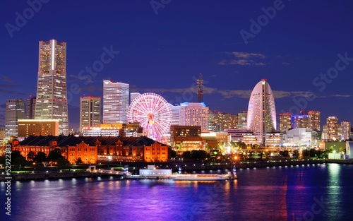 Naklejka samoprzylepna Yokohama, panoramę Japonii