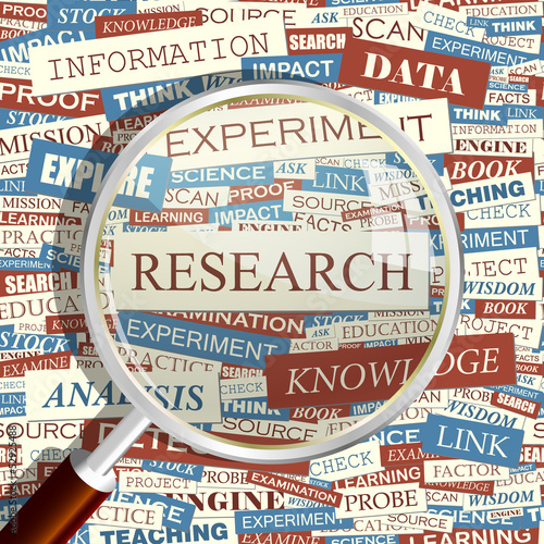Fotografija RESEARCH. Word cloud concept illustration.