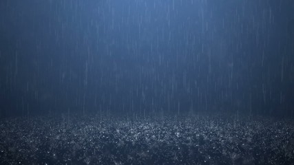 rain on darkly blue background