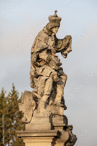 Statue of St. Ludmilla of Bohemia Tableau sur Toile