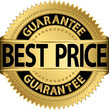 Best price guarantee golden label, vector illustration