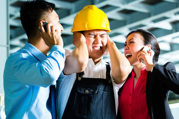 Wall Mural - Foreman, Manager and shift supervisor in factory