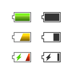 Wall Mural - Battery charge icons