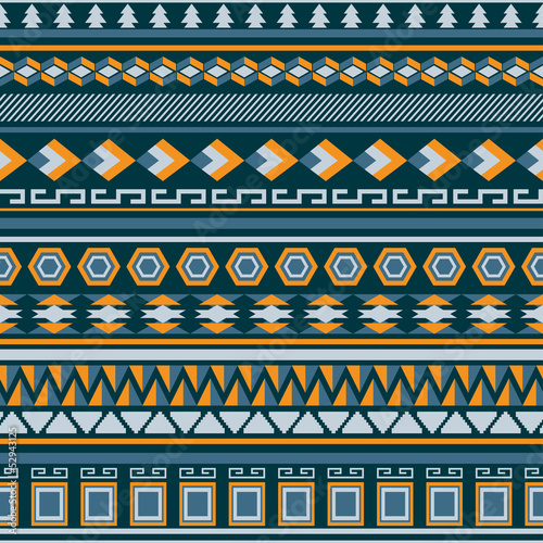 Obraz na płótnie canvas dwuczęściowy "dyptyk" Tribal striped seamless pattern.
