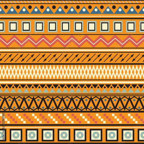 Obraz na płótnie canvas Tribal striped seamless pattern.