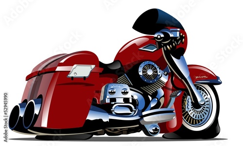 Board z aluminiowym obramowaniem Wektor kreskówka motocykl